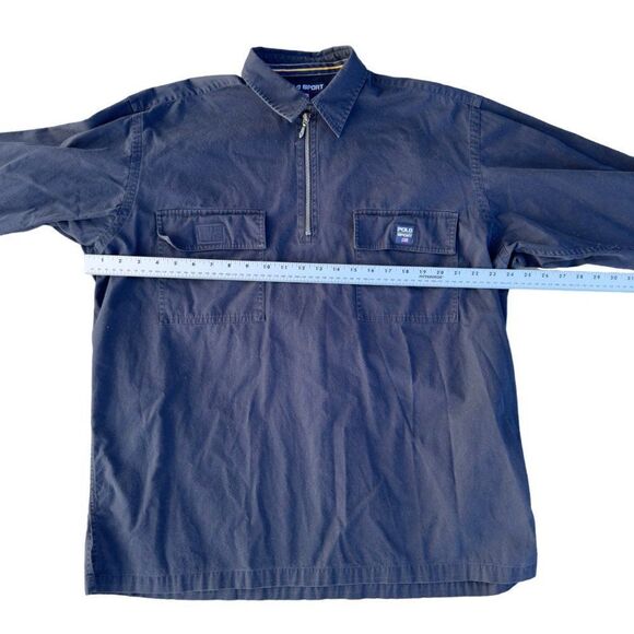 Polo Sport Ralph Lauren Mogul Vintage 1/4 Zip Pullover Shirt Navy Blue Men's L - Picture 5 of 6